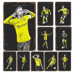 Marco Reus Dortmund Athlete Character Metal Tin Sign Poster Decorative Card Living Room Bedroom Decor