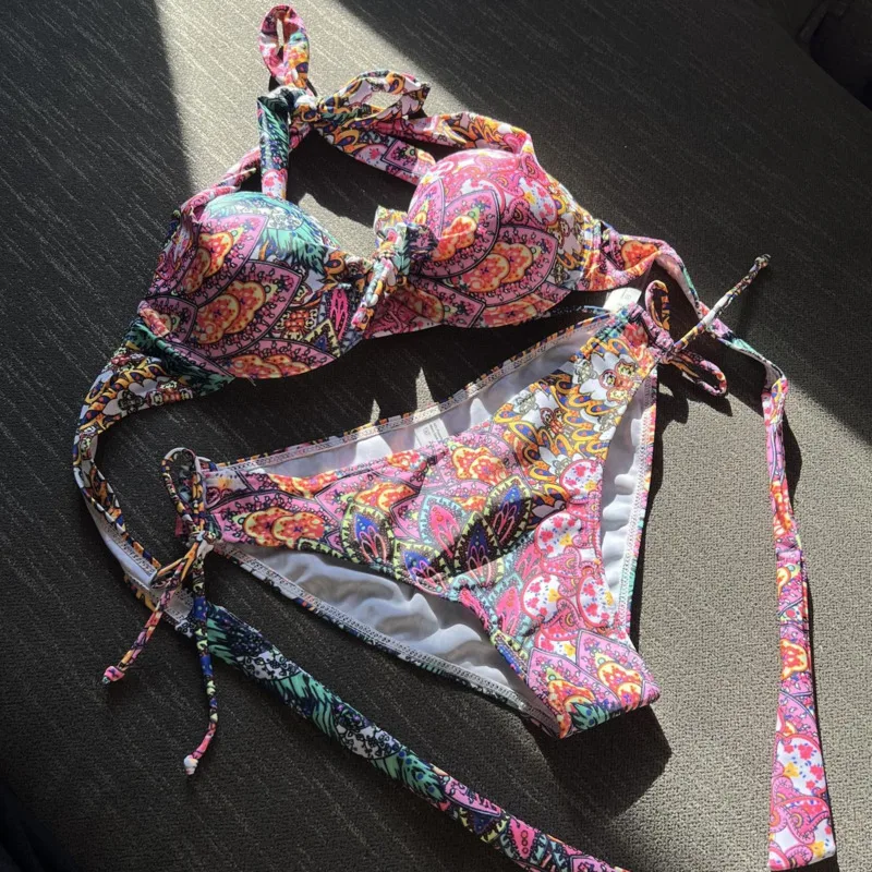 Summer Sexy Print Swimsuits Push Up Bikini Female Swimwear 2024 For Beach Wear Brazilian Girls Bikinis Women Swim Bathing Suits