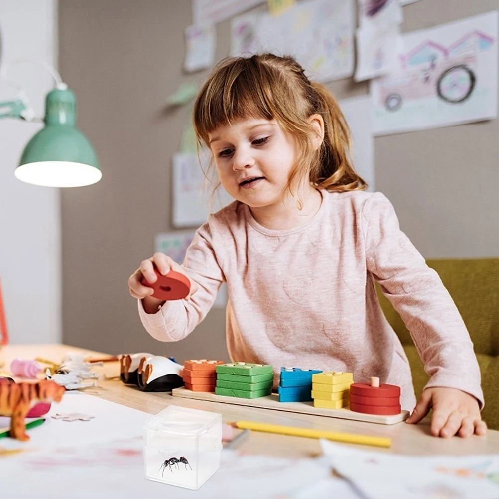 

12pcs Insect Observation Box Transparent Magnifying Container For Science Experiment Outdoor Exploring Learning Tool Stem