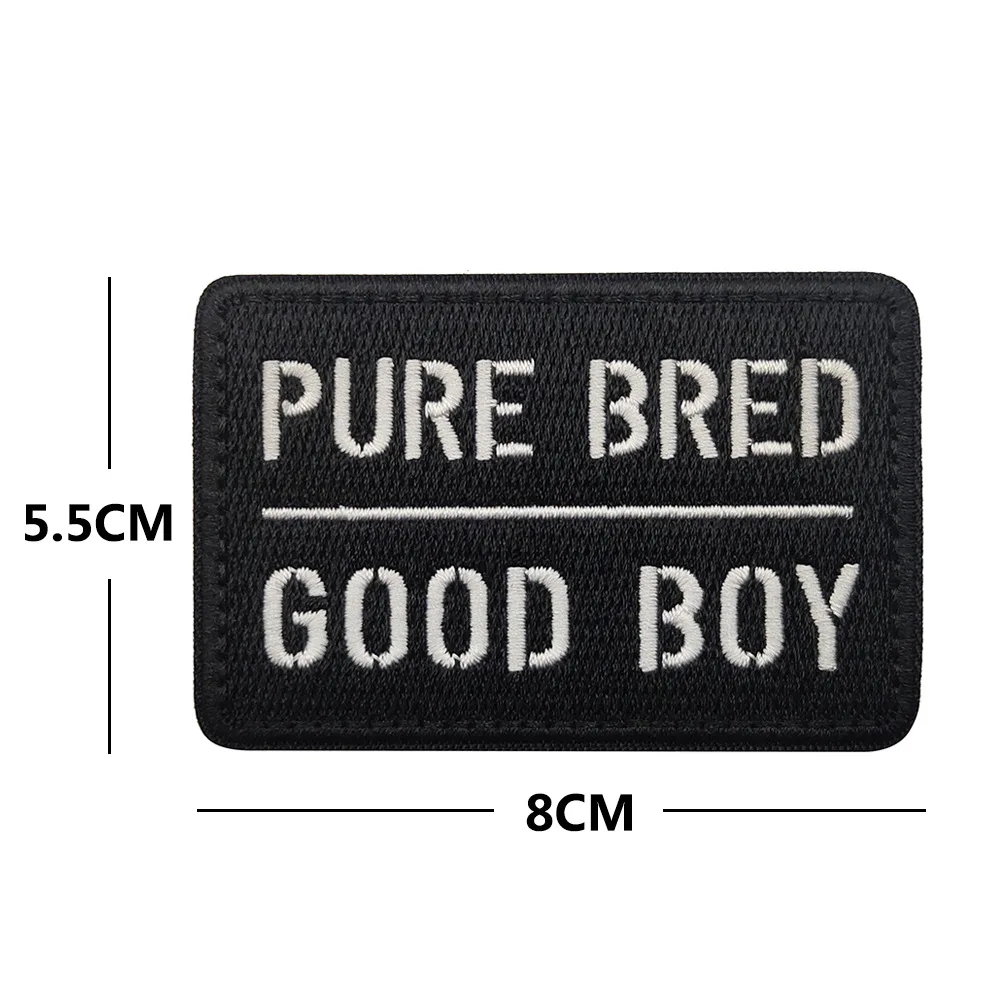 Pure Bred Good Boy / Girl Play Stupid Games Obedience School Drop Out Mom Says I'M Special Patch Funny Saying Airsoft  Applique