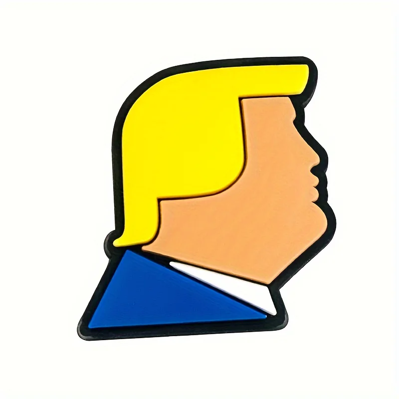 Breloques drôles de dessin animé Trump pour femmes et hommes, décoration de greffe, accessoires de bricolage, cadeau de vacances, fête, Noël, 10 pièces par ensemble