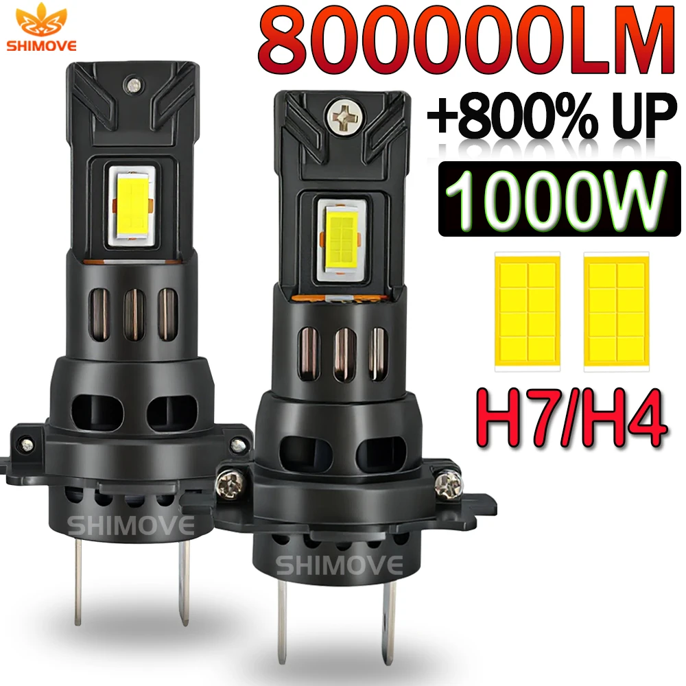 

H7 H4 Led Headlights 9003 HB2 CANBUS LED Bulb Auto Motorcycle High Low Beam 6000K Spotlight Turbo Light for Car Plug And Play