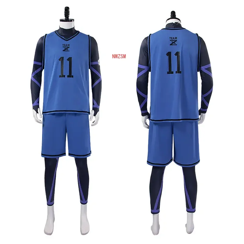 BLUE LOCK Cosplay Jersey Bachira Meguru Chigiri Hyoma Costume Football Club Sportswear Jumpsuits Vest Shorts Halloween Clothes