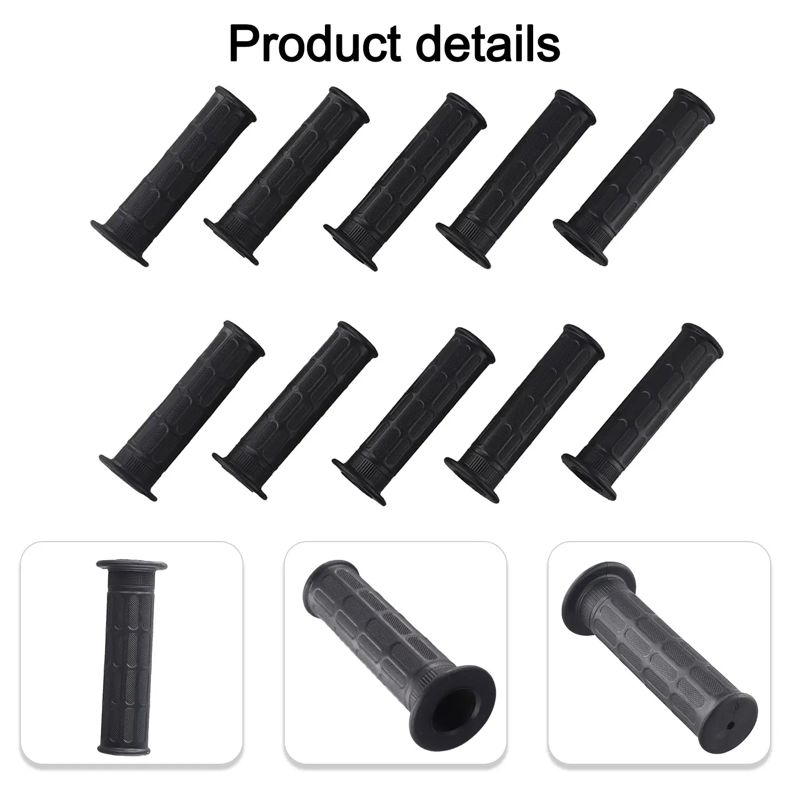 124X 26 Mm Rubber Handle Cover PVC Rubber Handle Cover Accessory for Easy Installation Improved Control 10 Pieces Set