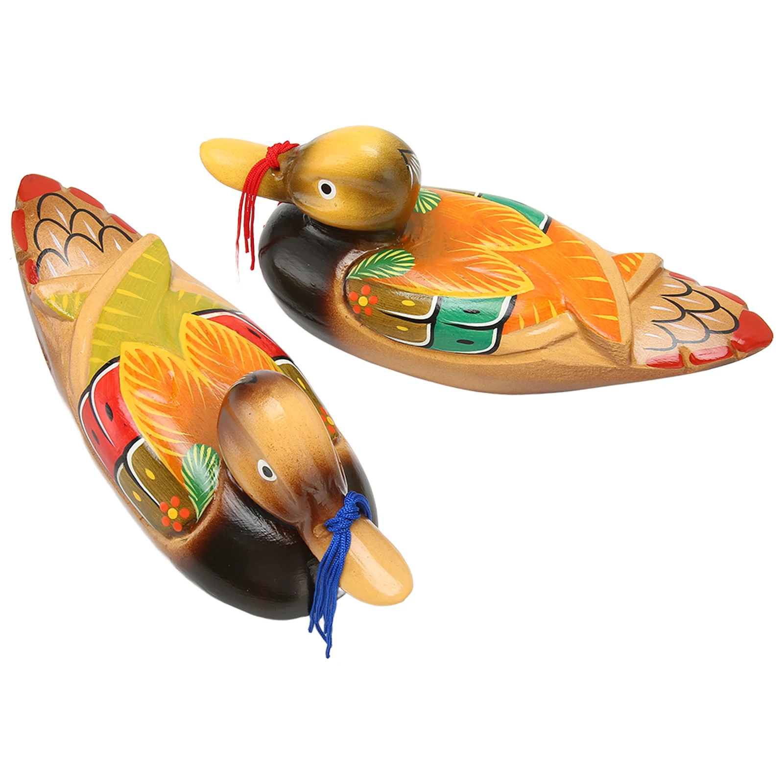 1 Paar Holz-Mandarin-Enten-Ornamente, Wasserbasierte Farbe, Romantische Wasserfeste Mandarin-Enten-Dekoration für Hochzeitsanträge