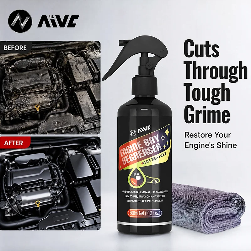 Engine Bay Cleaner Spray Heavy Duty Degreaser Remove Oil Grease Dirt Auto Engine Compartment Cleaning Agent For Car Motorcycle