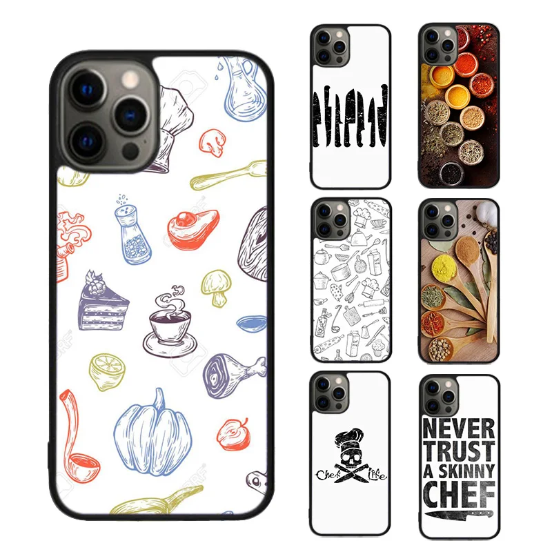 Cooking Utensils Chef Kitchen Phone Case For iPhone SE2020 15 16 14 13 Pro Max Coque 12 11 Pro Max 8 PLUS 7 mini fundas cover