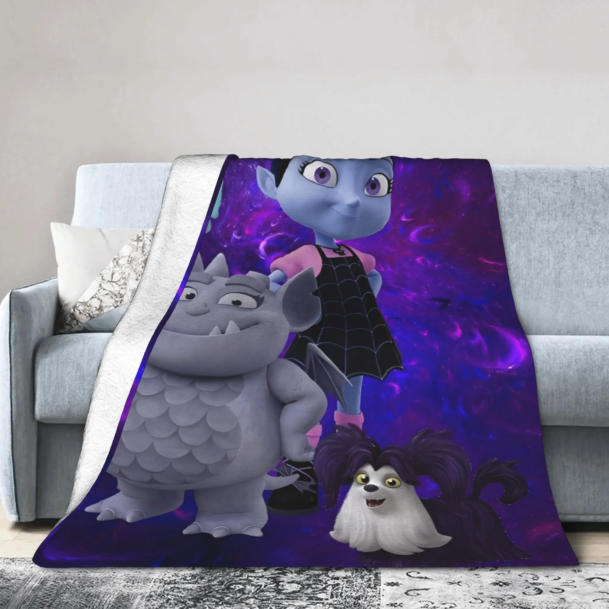 جديد وصول vampirina في سن المراهقة مصاص دماء البطانيات خفيفة الوزن رقيقة الفانيلا الاسترخاء رمي بطانية آلة قابل للغسل #2