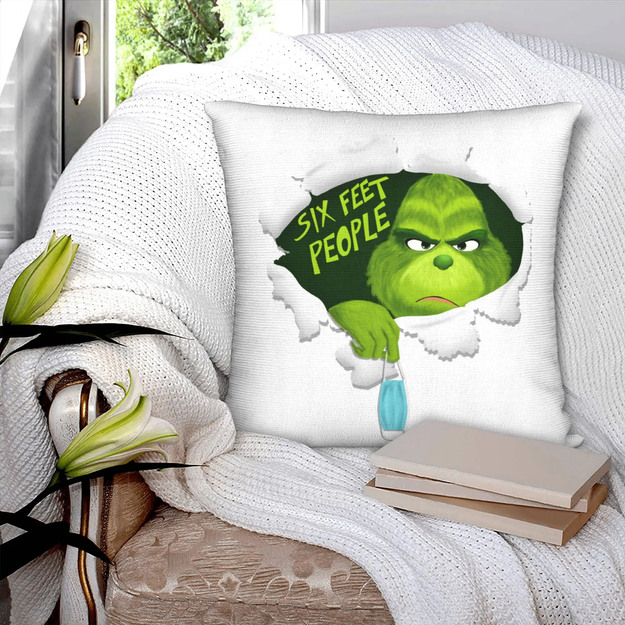 How Stole Christmas Cosplay Pillow Case 40x40cm Decorative  Nordic Cushion Cover Car Pillowcase