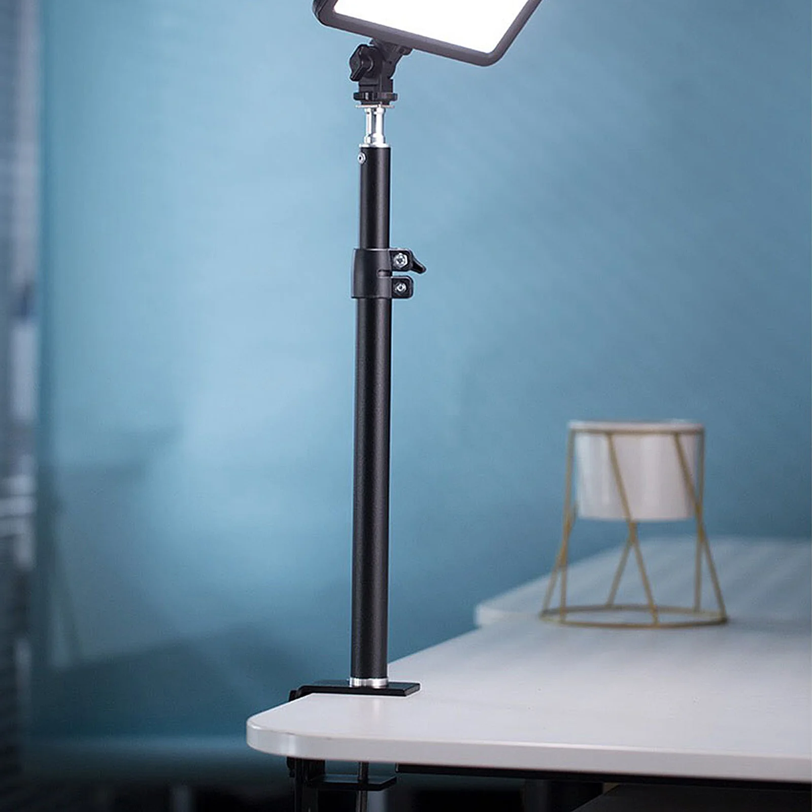 

Telescopic Desk Camera Stand Aluminum Alloy Adjustable Table Clamp Mount for Video Light Ring Light Photography Studio