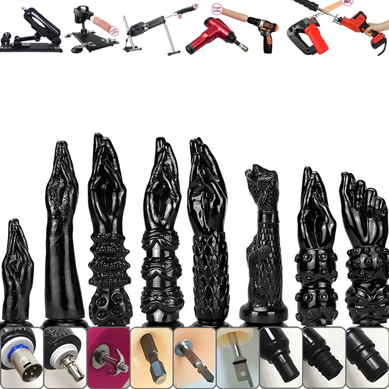 Realistic Fister Hand Forearm Dildo 3XLR Sex Machine Huge Anal Plug Fisting to G-spot Penis Sex Toys Quick Vac-U-Lock Connector