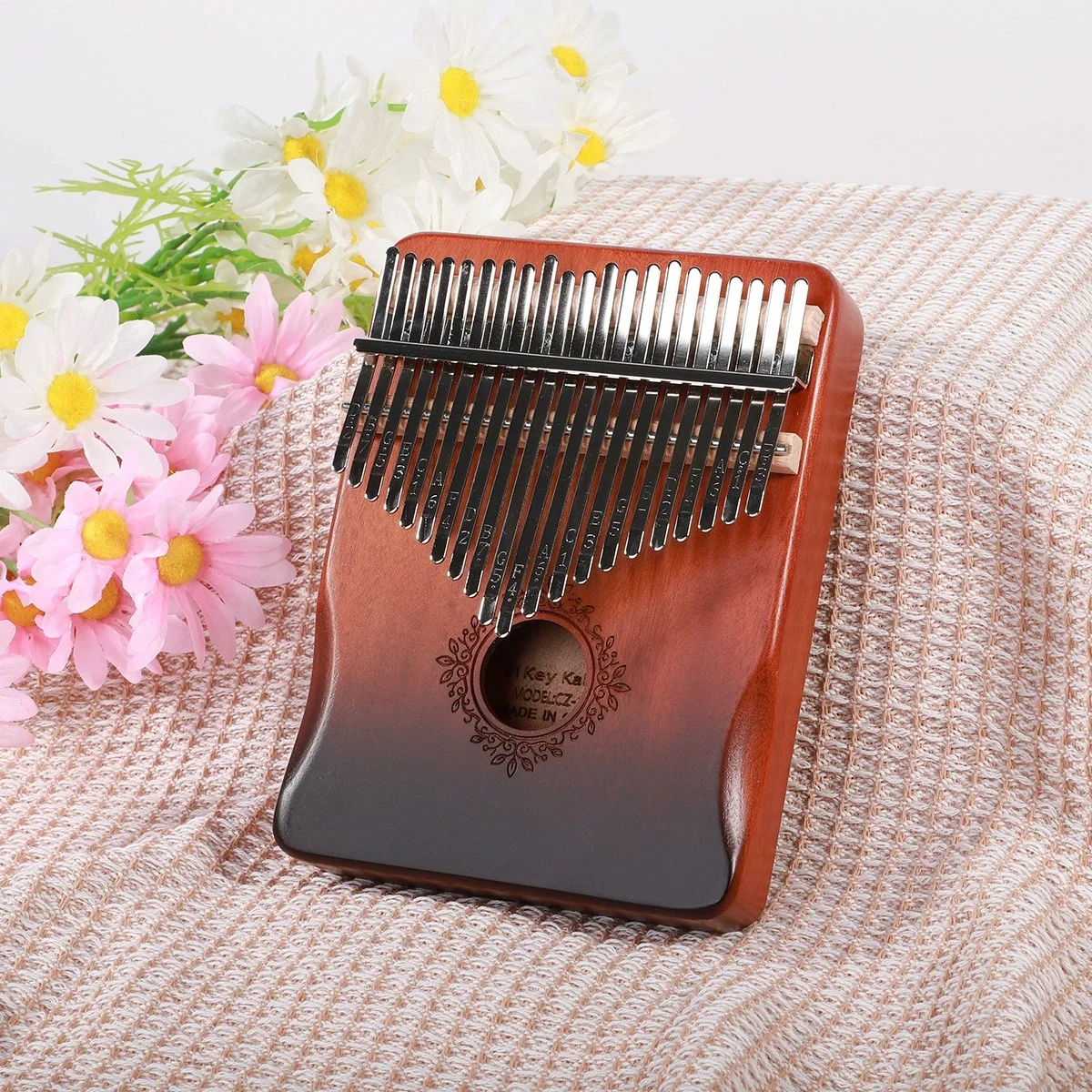 Kalimba, Piano de Dedos de 21 Teclas, Piano de Pulgar de 17 Teclas, Instrumento Musical Mbira para Principiantes y Amantes de la Música ﻿