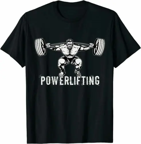  Powerlifting Workout Fitness Premium Gift Tee T-Shirt Size S-3XL