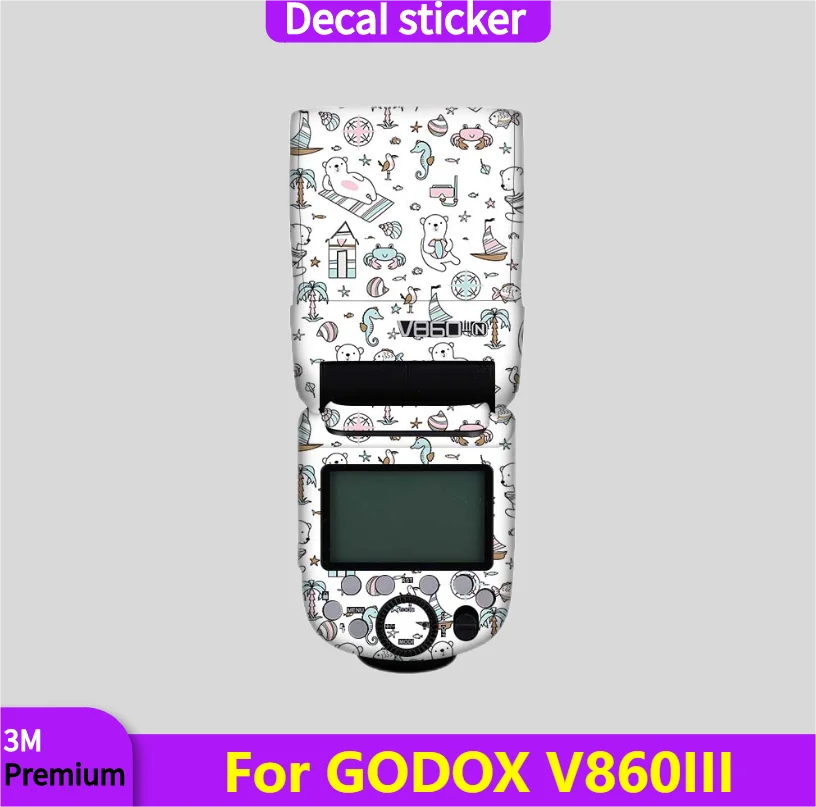 For GODOX V860III Flash Sticker Protective Skin Decal Vinyl Wrap Film Anti-Scratch Protector Coat V860 III