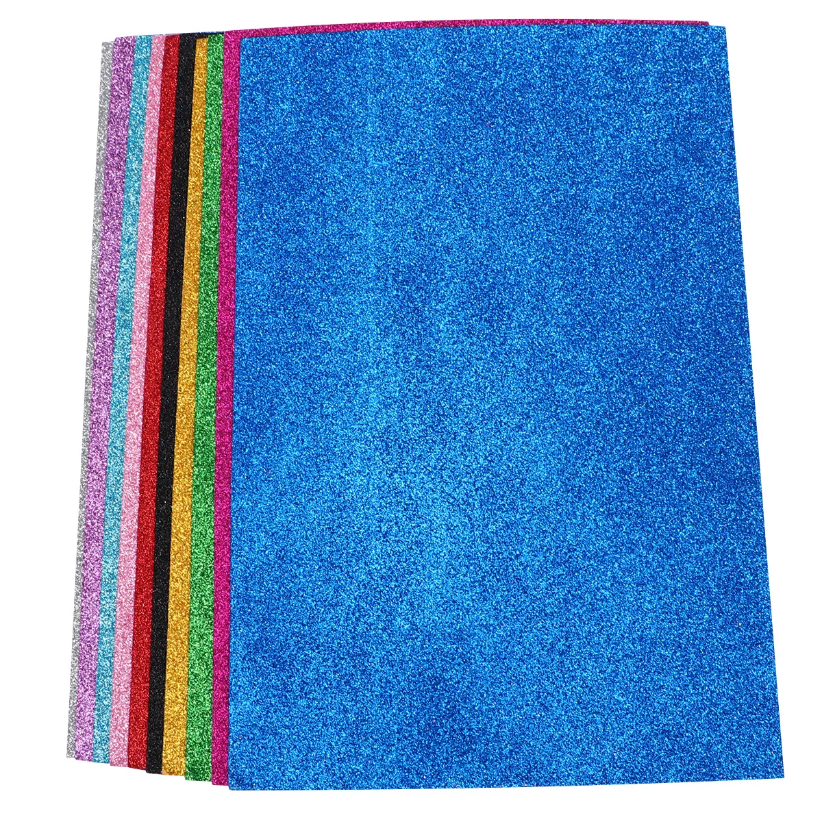 

20 pcs Glitter Sponge Sheets Thickened Self-Adhesive Craft Paper For Diy Decorative Stickers Art Projects Mixed Colors Eva Foam