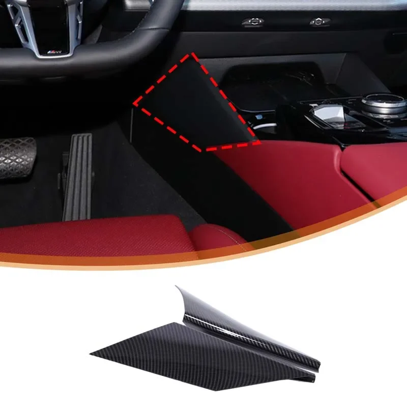 For BMW 5 Series I5 G60 2024+ Car Central Cup Holder Side Panel Cover ABS Carbon Fiber Pattern Interior Accessories 2 Pcs