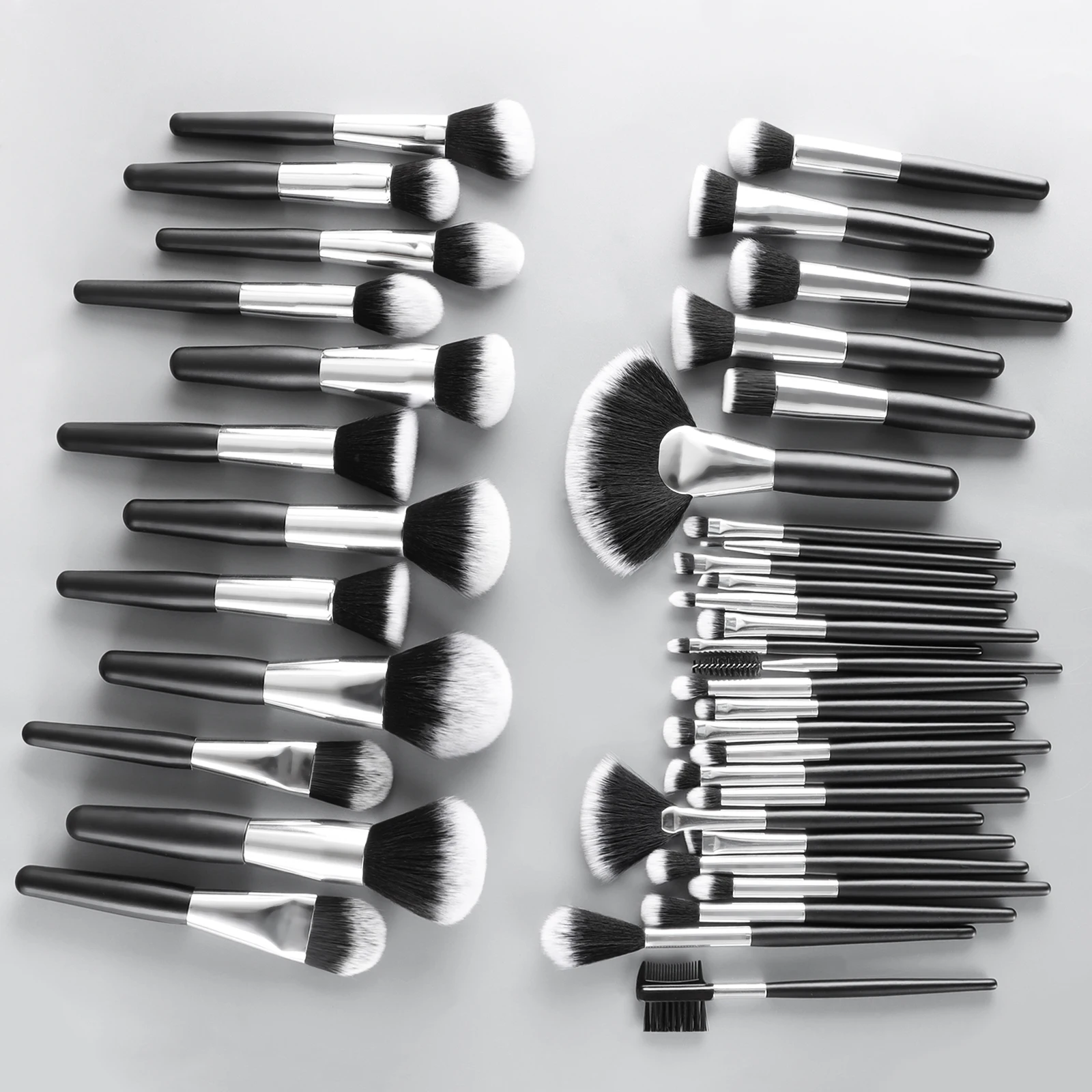 40 pcs makeup brushes without zipper bag/with zipper bag, classic, versatile and moisture-proof, a must-have for travel