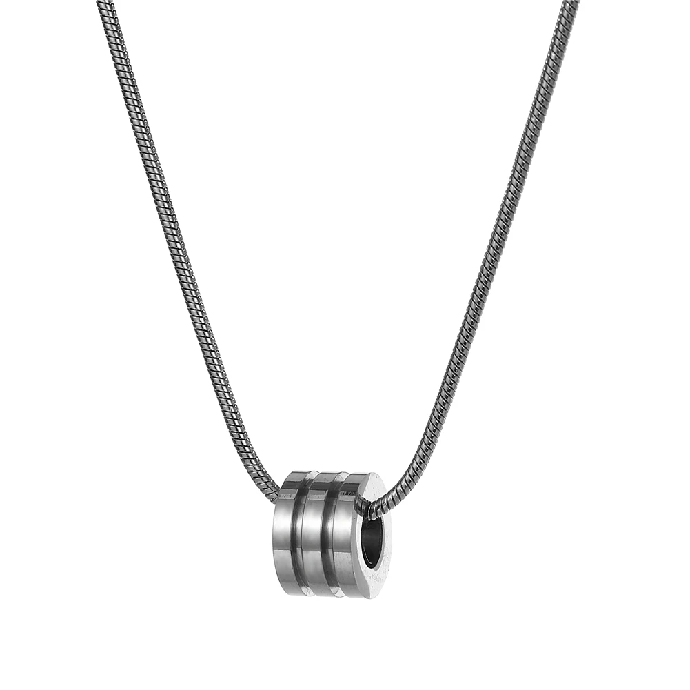

2024 Neck Jewelry Men Simple Circle Necklace Vintage Stainless Steels Jewelry Chain Necklace For Man