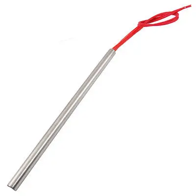 9.5mm x 180mm Red Wire Lead Cartridge Heater Heating Element AC 110V 500W