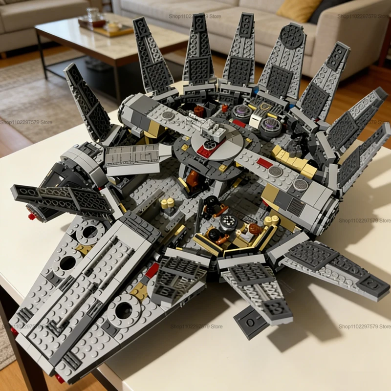 Ensemble de blocs de construction de vaisseau spatial, 1381 pièces, modèle créatif, Kit de bricolage pour enfants, jouet éducatif STEM, cadeau pour adultes, décoration de maison ou de bureau, nouvelle collection