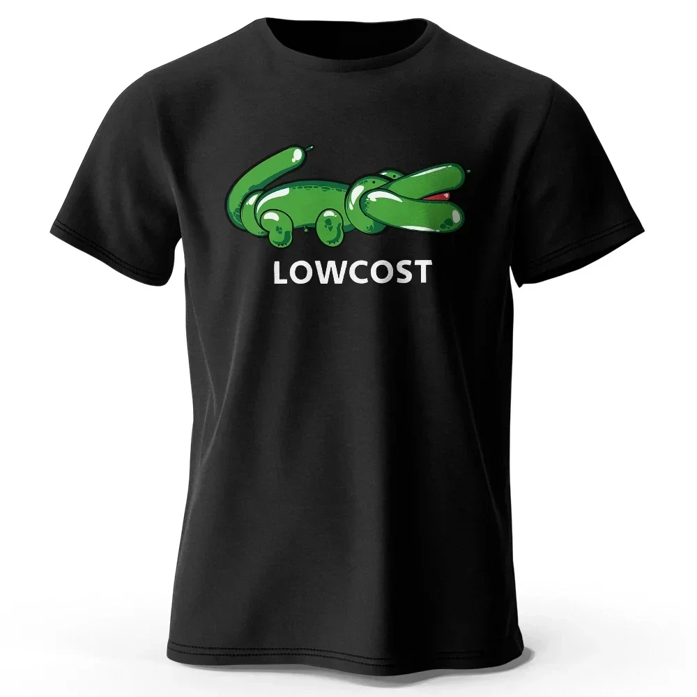 Men's The Lowcost Printed T-Shirt 100% Cotton Oversized Funny Graphic Tees for Men Women Summer Tops O-neck Fashion Streetwear
