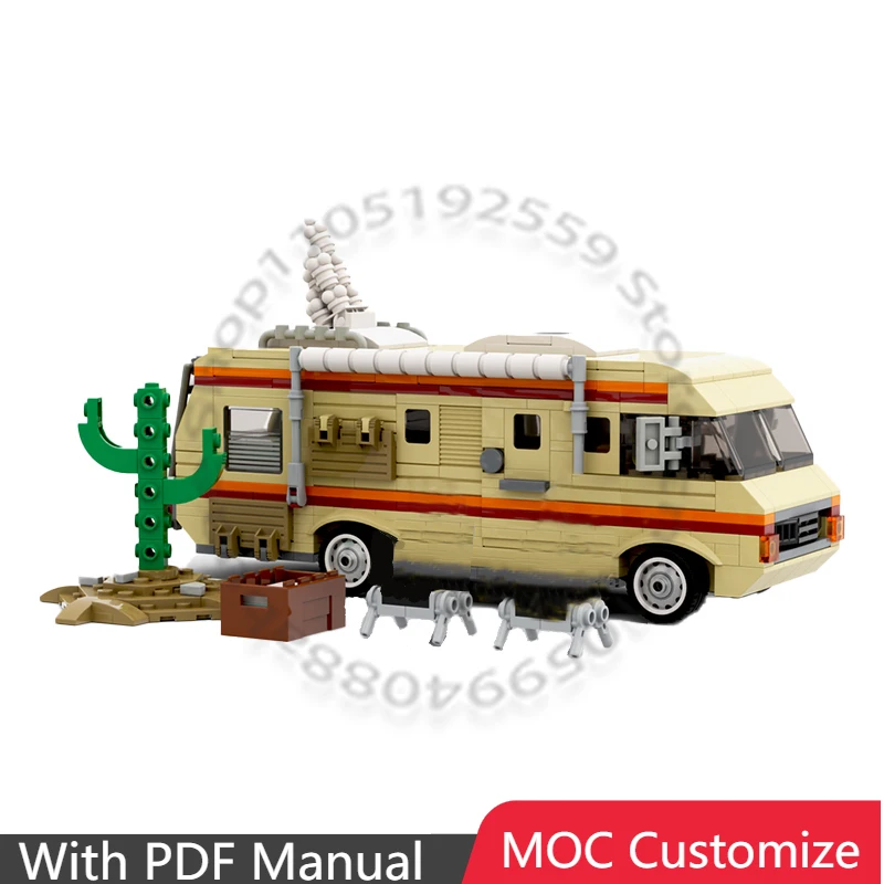 

683 PCS Supercar caravan MOC Customize Modular Building Block Educational Brick Creative Design Popular DIY Festival Toy Gift