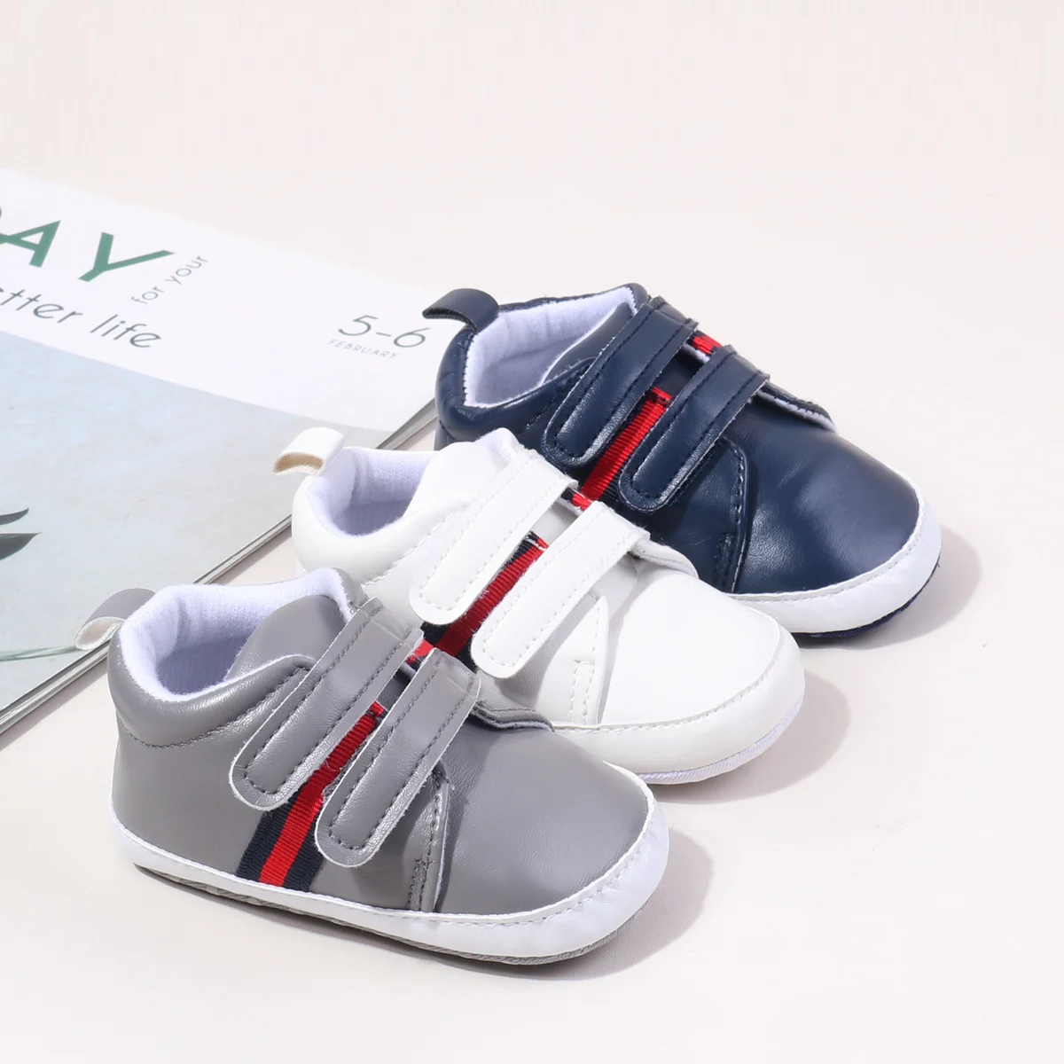 2025 Spring and Autumn Baby Boys Girls First Walking Indoor Outdoor Toddler Shoes Casual Sports Design PU Leather For 0-18M