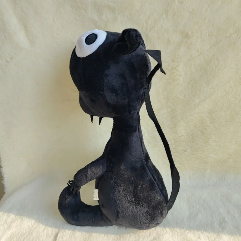 Anime Black Demon Lucy Plush Funny Ugly Cute Little Monster Sitting Posture With Arrow Shaped Tail Stuffed Doll Toy For Kid Gift