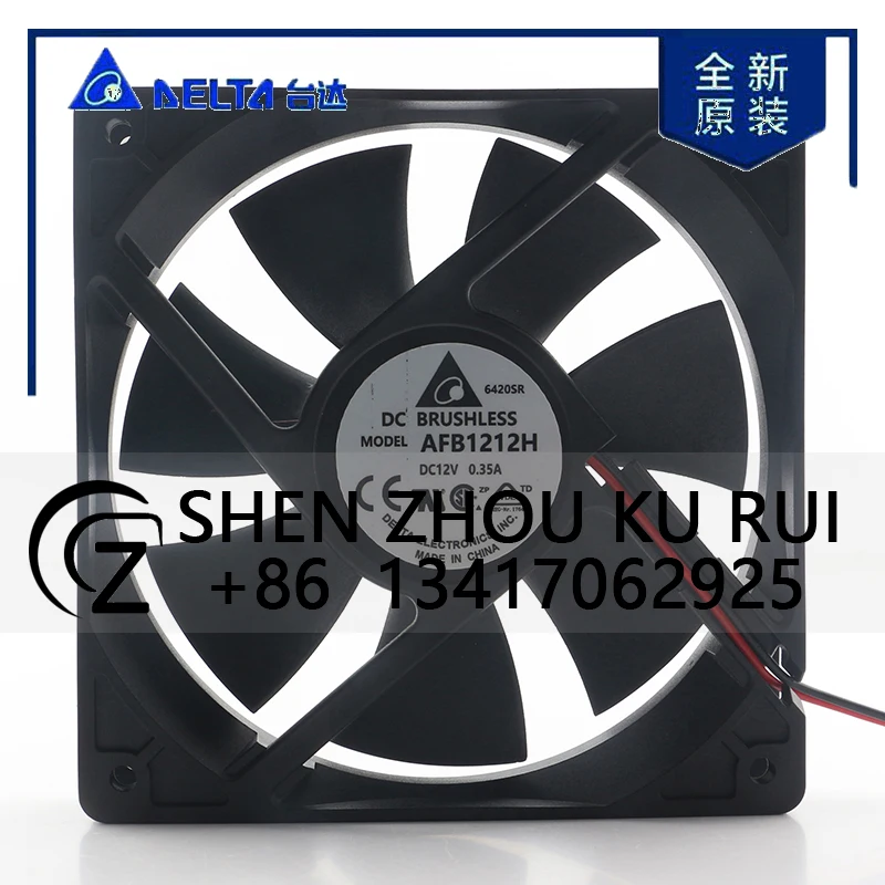 

Delta 5V 24V 48V DC12V 0.35A AC EC 12025 120x120x25MM 12CM Power supply chassis ball PWM temperature control AFB1212H coolingfan