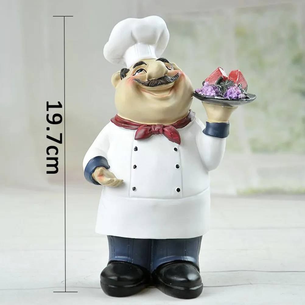 

1 шт. Декоративная тарелка для фруктов в виде шеф-повара, креативное украшение для рабочего стола, портативная мини-скульптура для дома, кафе, бара, кухни