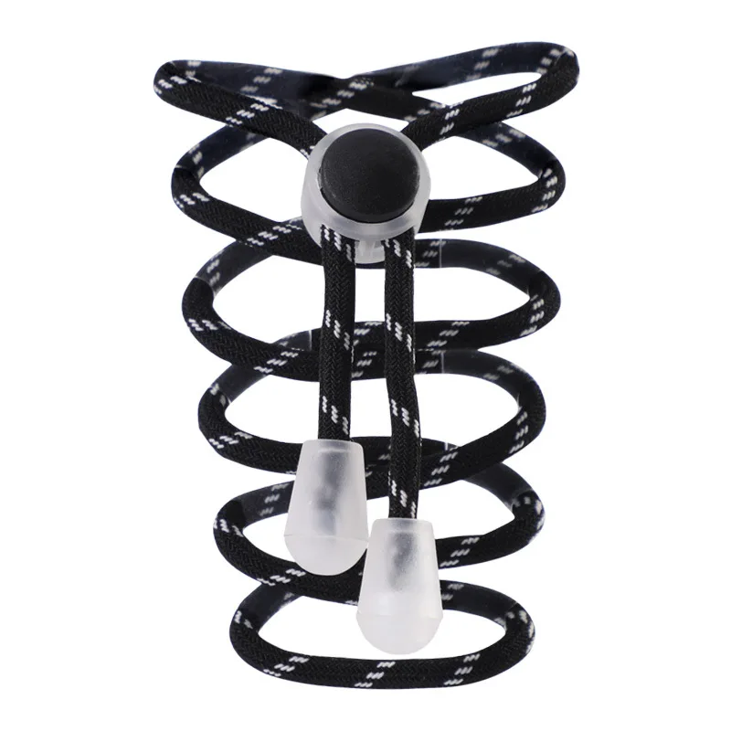 1 paire de lacets colorés à ressort sans attaches lacets élastiques ronds baskets sans cravate lacets de chaussures enfants adultes lacet rapide