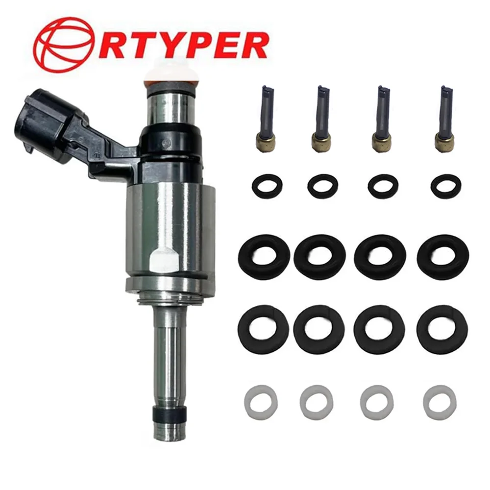 Juego de 4 kits de sellos de reparación de inyector de combustible GDI Oring HRA2DDT para Nissan Qashqai Juke Pulsar 1.2L 1660000Q2A 8201438013 166004350R