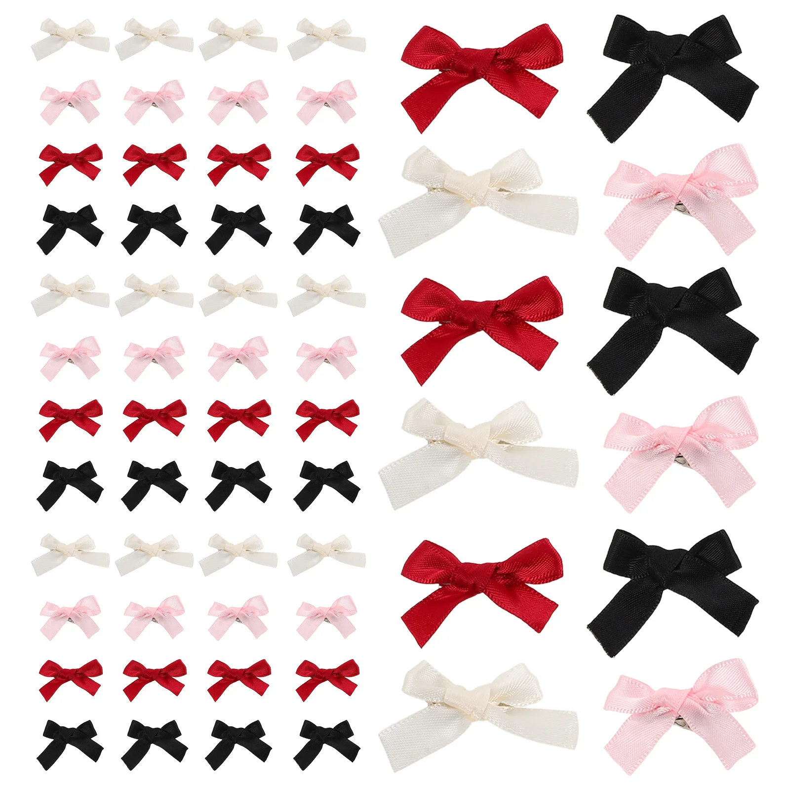 

100pcs Butterfly Bow Hair Clips Mini Ribbon Bowknot Hair Accessories For Lightweight Secure Grip Styling Tool For