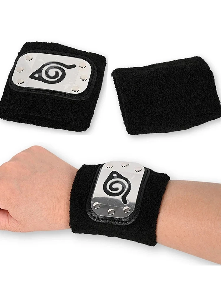 Anime Naruto Noctilucence rękawiczki opaska frotowa na nadgarstek Cosplay Akatsuki Itachi bez palców fluorescencyjne rękawiczki na nadgarstki