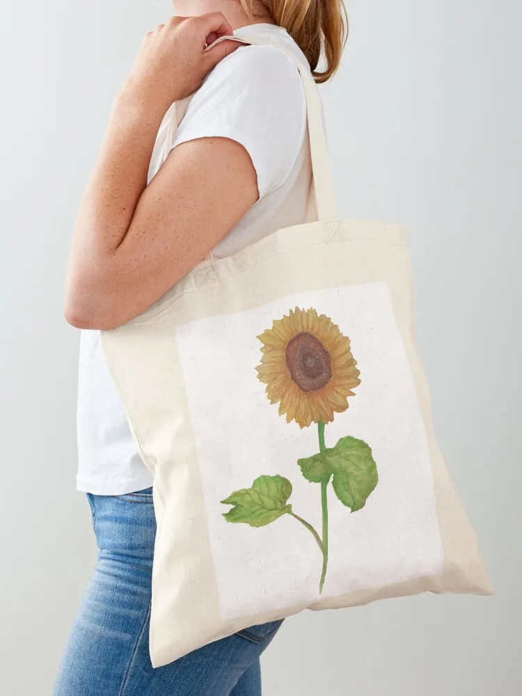 

Sunflower Watercolor Art Tote Bag female bag shopping bag custom fabric Reusable bags