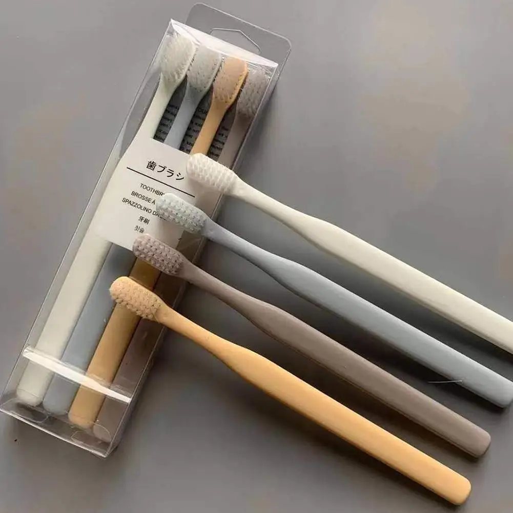 4Pcs/set Soft Bristle Small Head Toothbrush Family Oral Care Tooth Supplies Travel Hygien Brush Q4P3