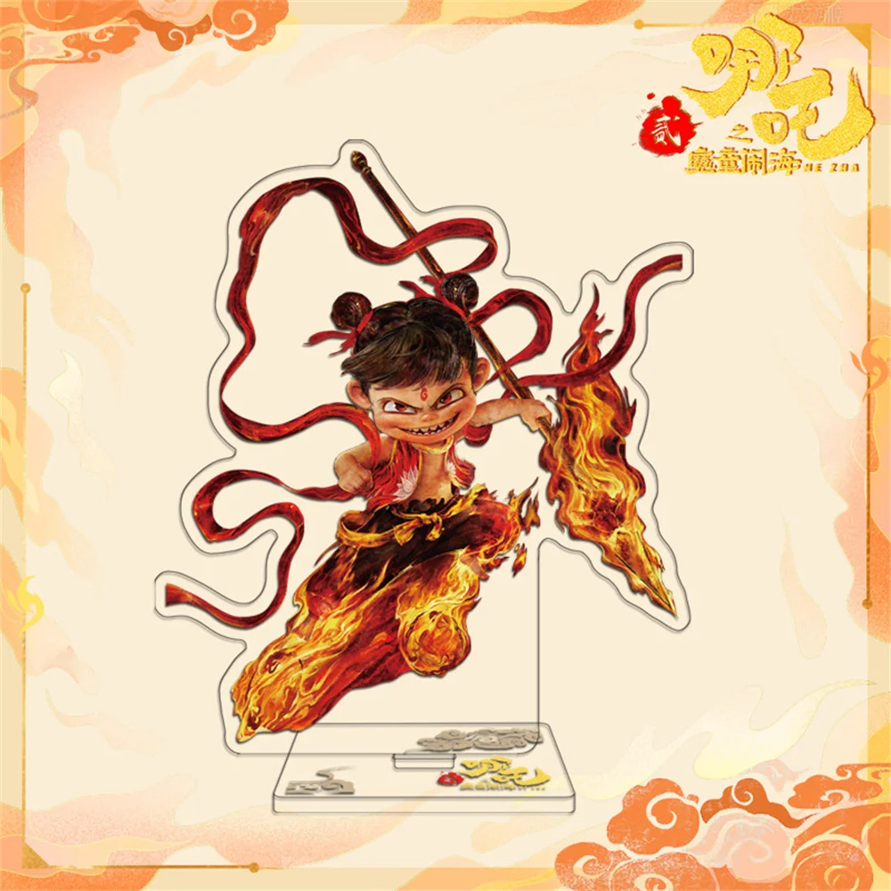 LLavero de la serie de Anime chino NeZha2 Born Bonds, figura de acción de Anime NeZha, soporte acrílico de 15cm, colgante de bolsa de mitología de fantasía