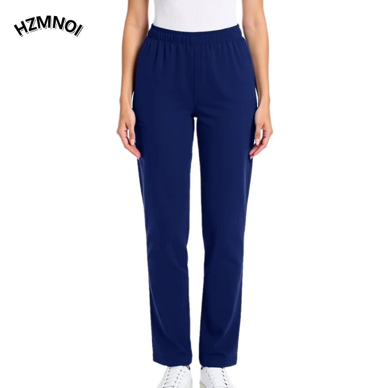 Multi color optional nurse pants Elastic waistband Tie rope dental dentist pants nurse uniform wearproof laboratory work pants
