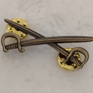 US Army Cavalry crossed Cobre Lapela Pin Metal Distinctive Pin 4 Main sales hat of the American cavalry - №3