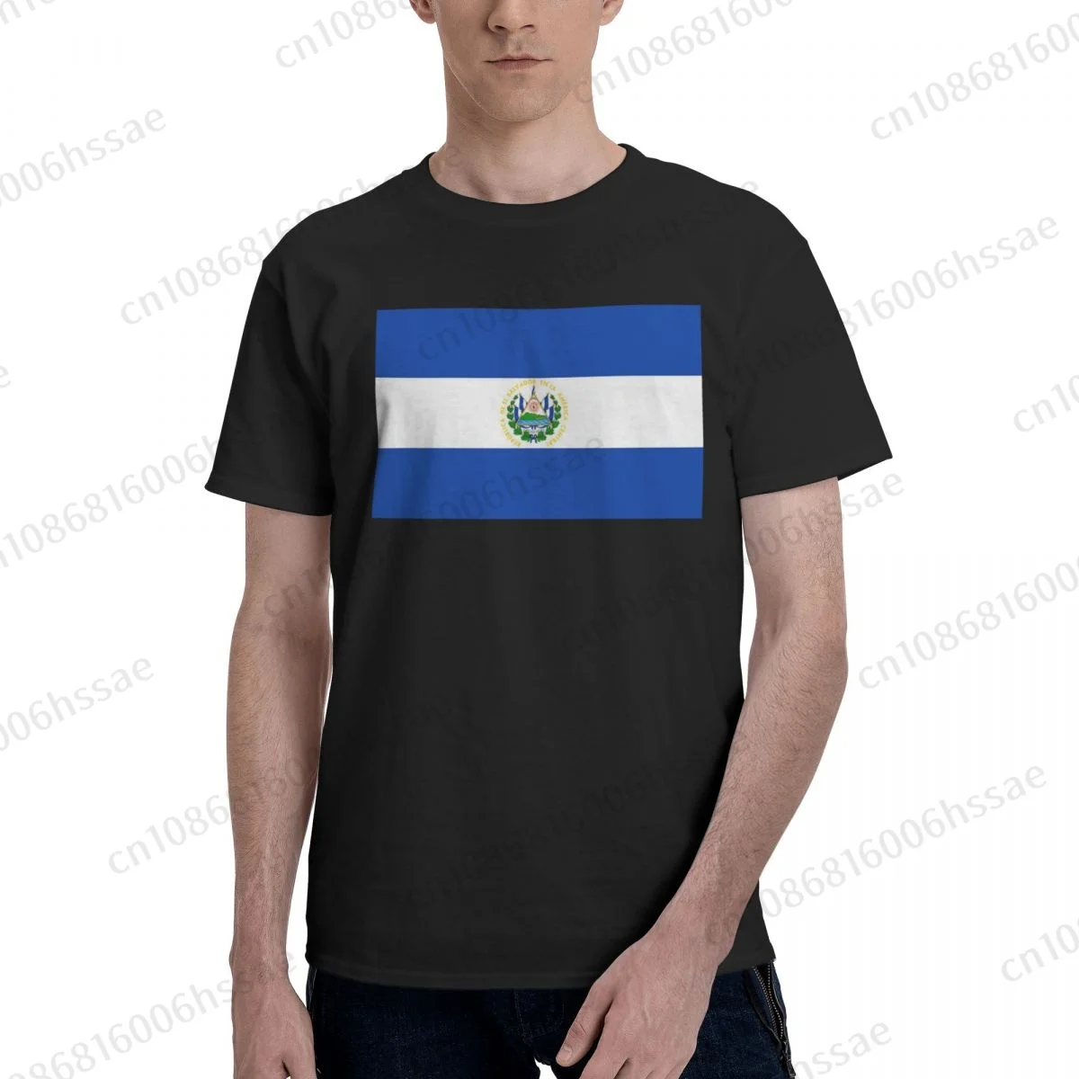 El Salvador Flag 2 T Shirt Men Fashion T-shirt Cotton Tshirt Tops Tees Short Sleeve