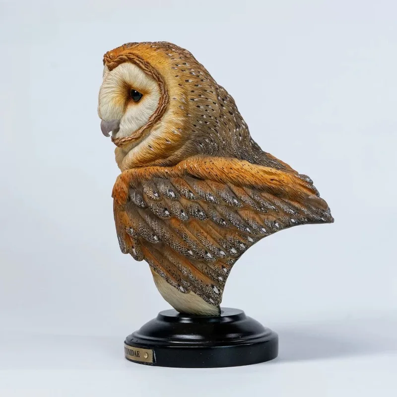JXK SA005 Presale 1/6 Scale Simulation Resin Barn Owl Head Sculpture 11*13*17cm Animal Model Figure Desktop Display Decoration