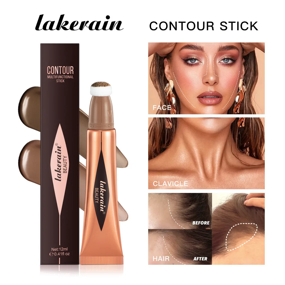 

Beauty Wand Contour Highlighter and Blush Creamy Liquid Highlighter + Blusher + Contour Stick Waterproof Face Highlighter Makeup