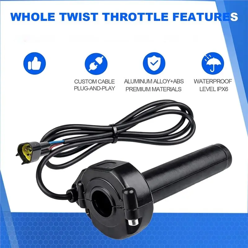 For Yozma IN10 Valtinsu Strike Shadow SX,Full Electric Dirt Bike Twist Throttle Handle With Male Connector
