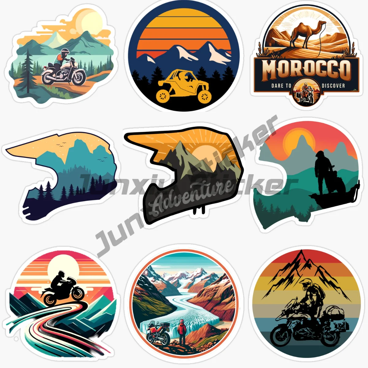 

ADVENTURE Creative Off-road Motorcycle Car Stickers Luggage Guitar Helmet Skateboard Bike Motorcycle Vinyl Self-adhesive Decal