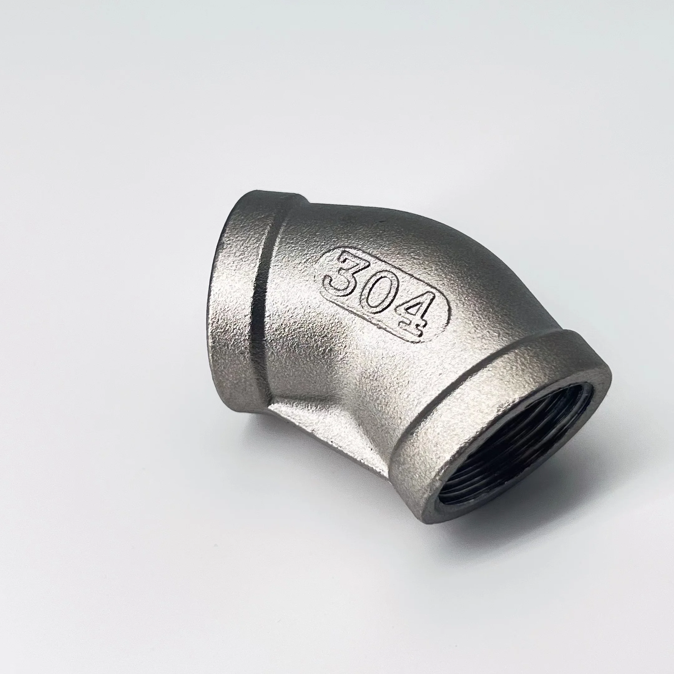 

1/4 3/8 1/2 inch BSPT/ZG/R Female Threaded Pipe Fitting, 45 Degree Elbow, 150lb Cast 316 304 Stainless Steel