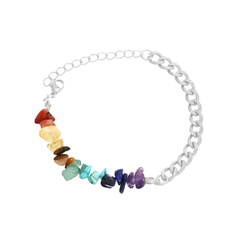 31BF Natural Stone Bracelet Distinctive Fashion Bracelet Unisex Link Bracelet Splicing Bracelet Suitable for Various Occasion