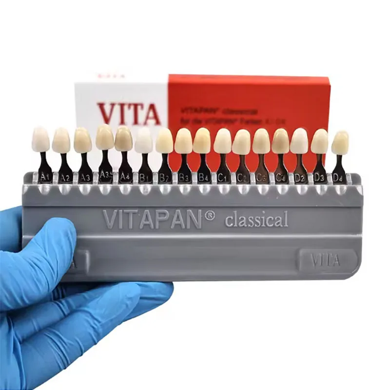 فيتا دليل الظل للأسنان الكلاسيكي 16 لون فيتا ثلاثية الأبعاد ماستر مختبر الأسنان التبييض الظل دليل 29 لون نموذج الأسنان لوحة الألوان #4