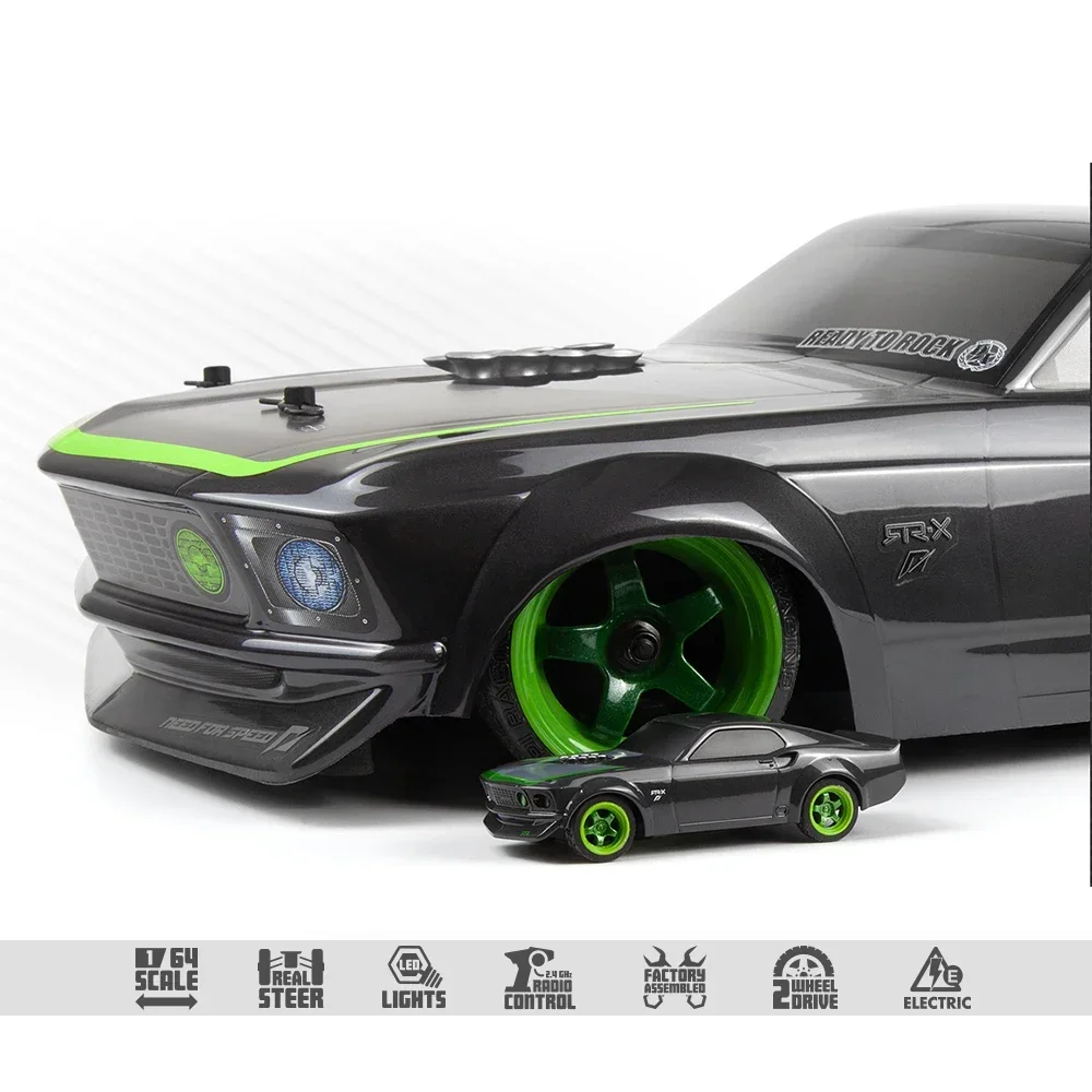 HPI RACING 1/64 Nano 160980 Flat Running Racing Drift Car MINI RC Remote Control On-road Car Desktop Adult Children's Toys