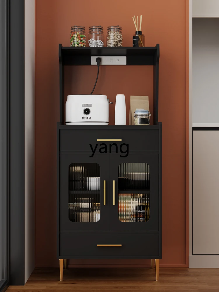 Yjq Stone Plate Dining Edge High Cabinet Integrated Small Apartment Narrow Kitchen Storage Tea Storage Cabinet Large Capacity