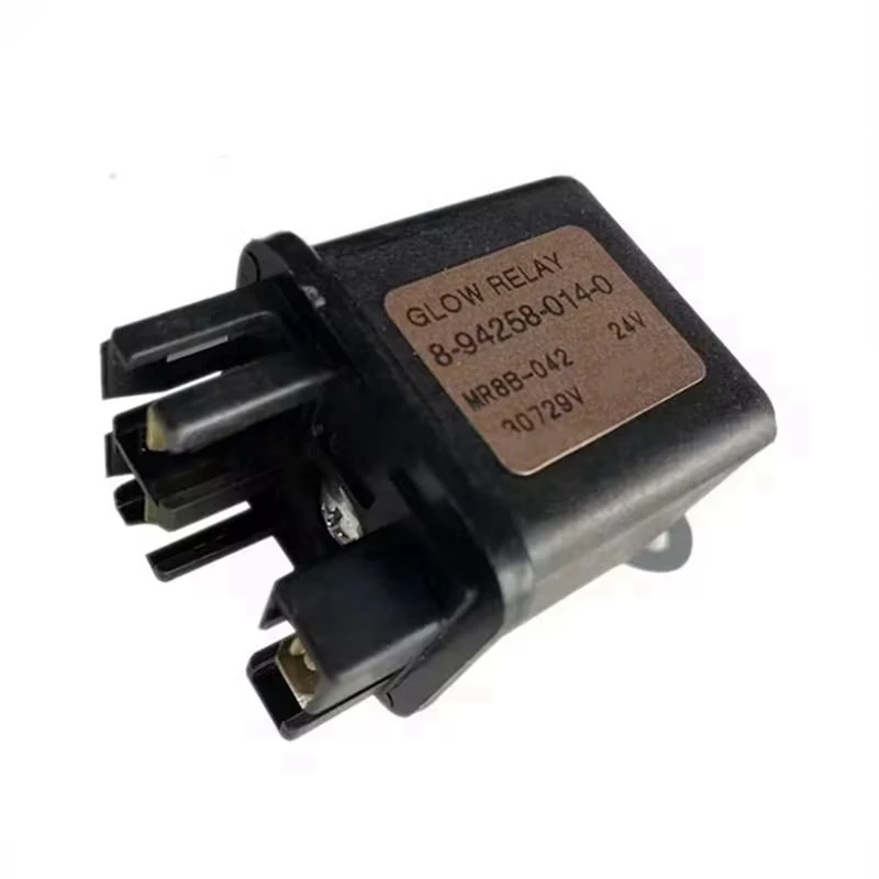 

New High Quality Excavator Preheating Relay 24V 8-94258-014-0 8942580140 For Isuzu 4BD1 6BD1 6BG1 4HK1 6HK1-N25R